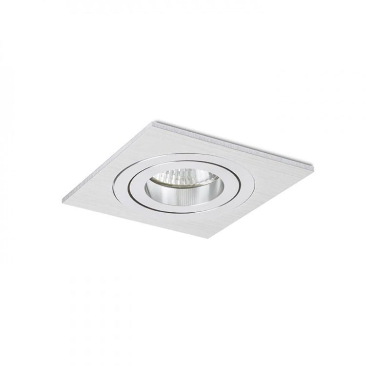 PASADENA GU10 SQ I wpuszczana  aluminium szczotkowane 230V GU10 50W