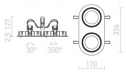 ZIZI II wpuszczana biała  12V G53 50W