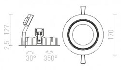 ZIZI I wpuszczana biała  12V G53 50W