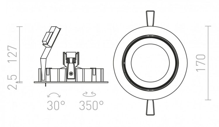ZIZI I wpuszczana biała  12V G53 50W