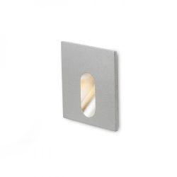 MEMPHIS SQ wpuszczana w ścianę srebrno-szara 230V LED 3W 60° 3000K