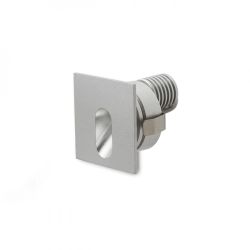 MEMPHIS SQ wpuszczana w ścianę srebrno-szara 230V LED 3W 60° 3000K