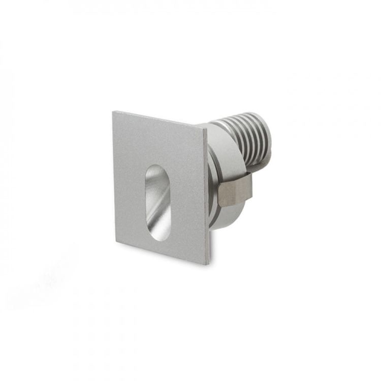 MEMPHIS SQ wpuszczana w ścianę srebrno-szara 230V LED 3W 60° 3000K