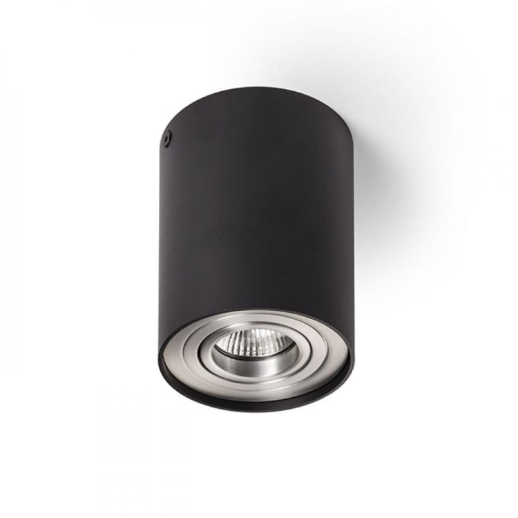 MILANO I sufitowa czarna matowa  aluminium szczotkowane 230V GU10 35W