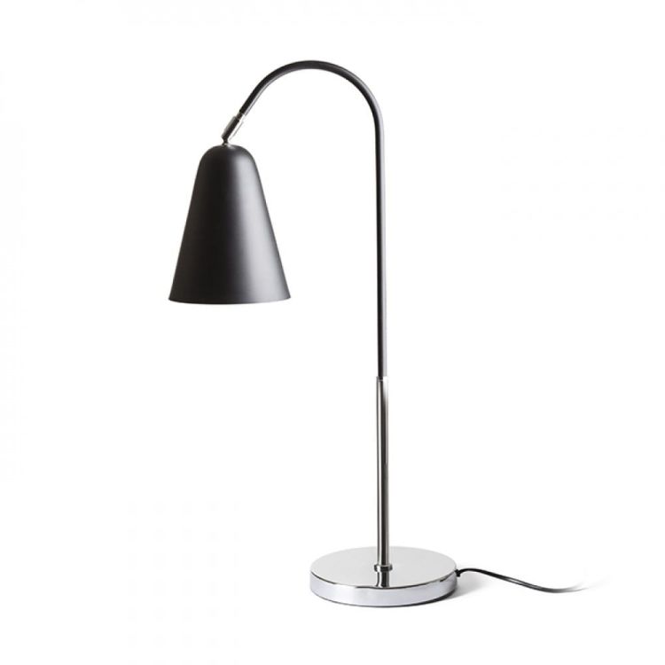 GARBO stołowa czarna chrom 230V E27 28W