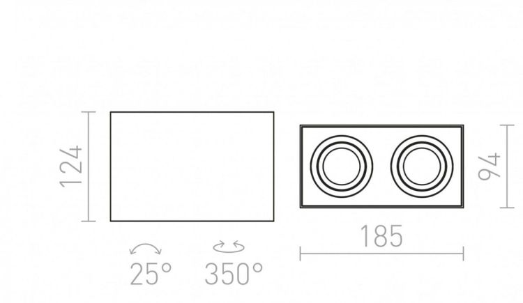ENKI EDG II  biała  230V GU10 2x35W