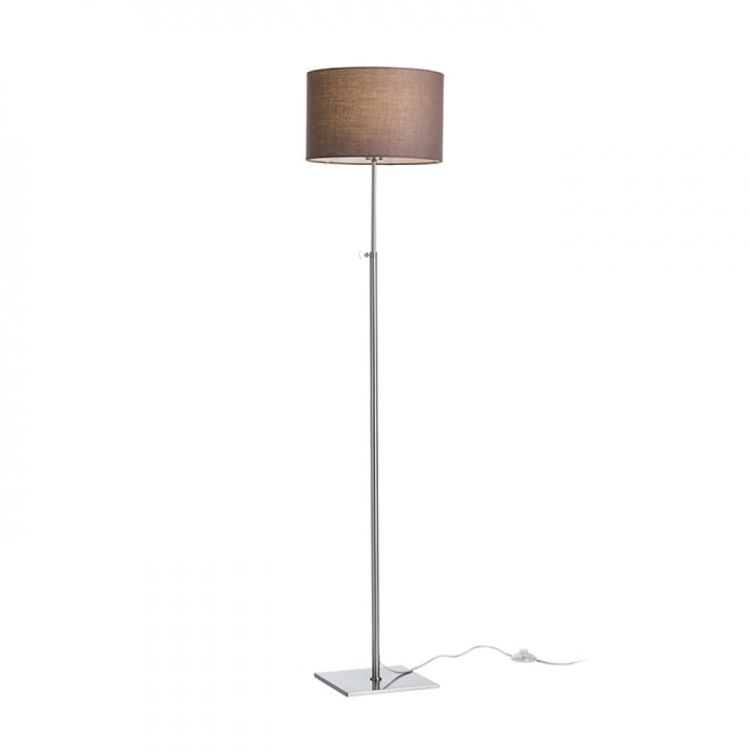 EDIKA podłogowa brązowa nikiel mat 230V E27 42W