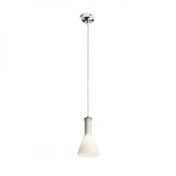PULIRE CON wisząca  szkło opalowe/drewno/chrom 230V E14 28W