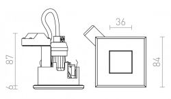 INCA SQ  biała  230V GU10 7W IP65