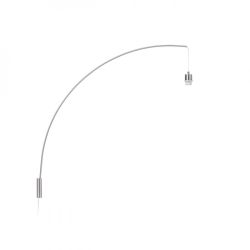 BEND podstawa ścienna łukowa  nikiel mat 230V E27 42W