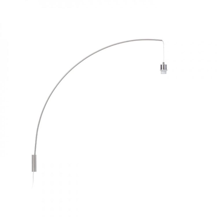 BEND podstawa ścienna łukowa  nikiel mat 230V E27 42W