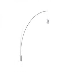BEND podstawa ścienna łukowa  nikiel mat 230V E27 42W