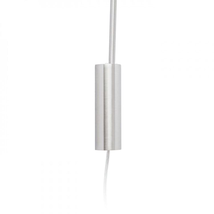 BEND podstawa ścienna łukowa  nikiel mat 230V E27 42W