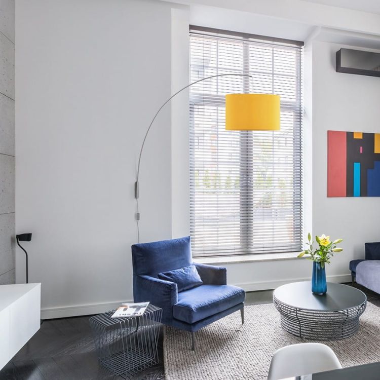 BEND podstawa ścienna łukowa  nikiel mat 230V E27 42W