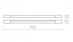 AMENITY 90 ścienna  chrom 230V LED 11W IP44  3000K
