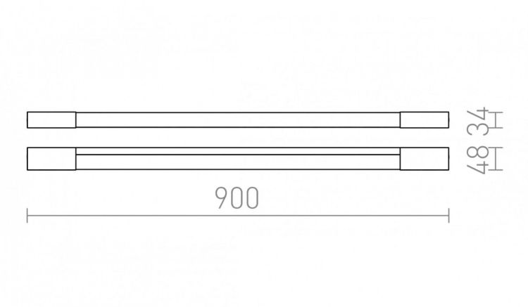 AMENITY 90 ścienna  chrom 230V LED 11W IP44  3000K