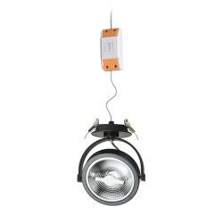 KELLY LED DIMM z wpuszczaną podstawą czarna  230V LED 12W 24°  3000K