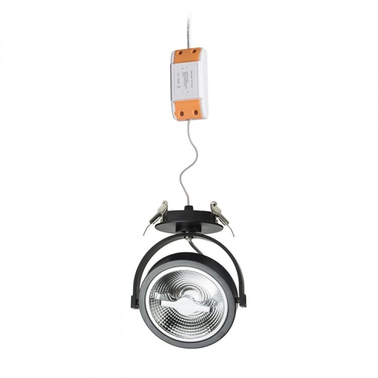 KELLY LED DIMM z wpuszczaną podstawą czarna  230V LED 12W 24°  3000K