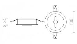 KELLY LED DIMM wpuszczana biała  230V LED 15W 45°  3000K