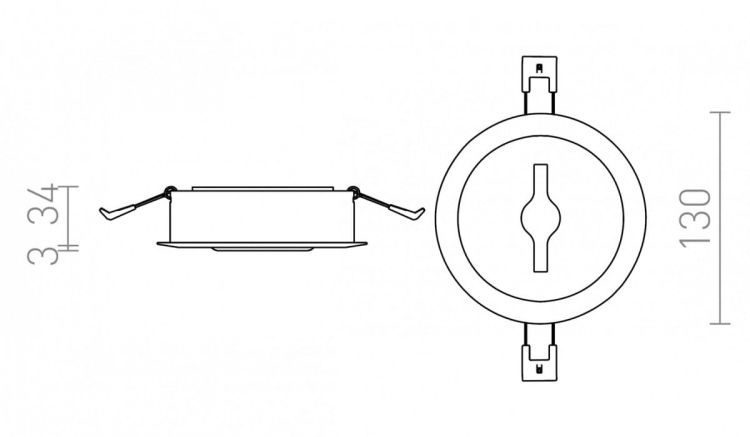 KELLY LED DIMM wpuszczana biała  230V LED 15W 45°  3000K