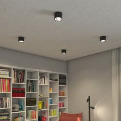 KELLY LED DIMM sufitowa czarna  230V LED 15W 45°  3000K