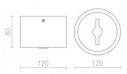 KELLY LED DIMM sufitowa biała  230V LED 15W 45°  3000K