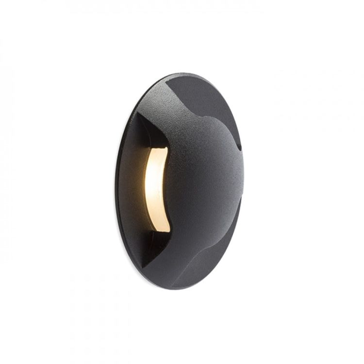 KICK III wpuszczana czarna  230V LED 3W IP54  3000K