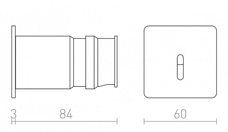 IRIA SQ wpuszczana biała  230V LED 3W 10°  3000K