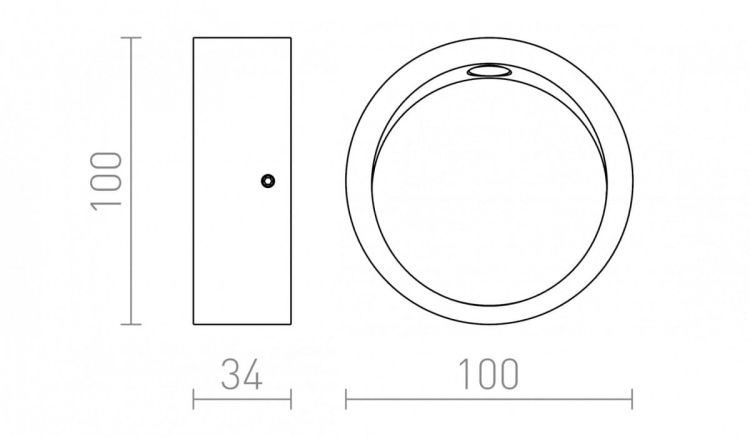 AMBER ścienna biała  230V LED 3W  3000K