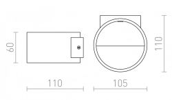 BIARITZ ścienna biała  230V LED 5W  3000K