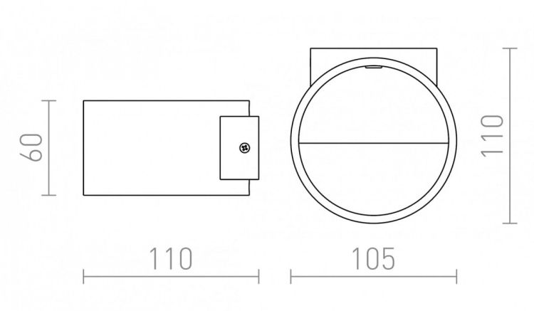 BIARITZ ścienna biała  230V LED 5W  3000K