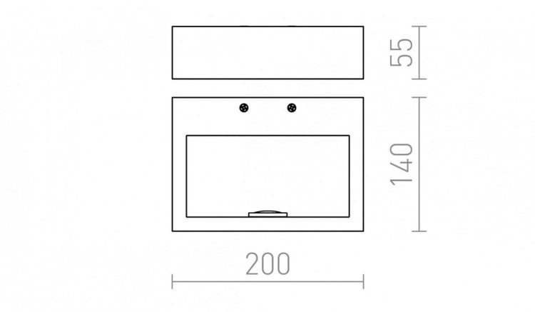 NEMAN ścienna czarna  230V LED 10W  3000K