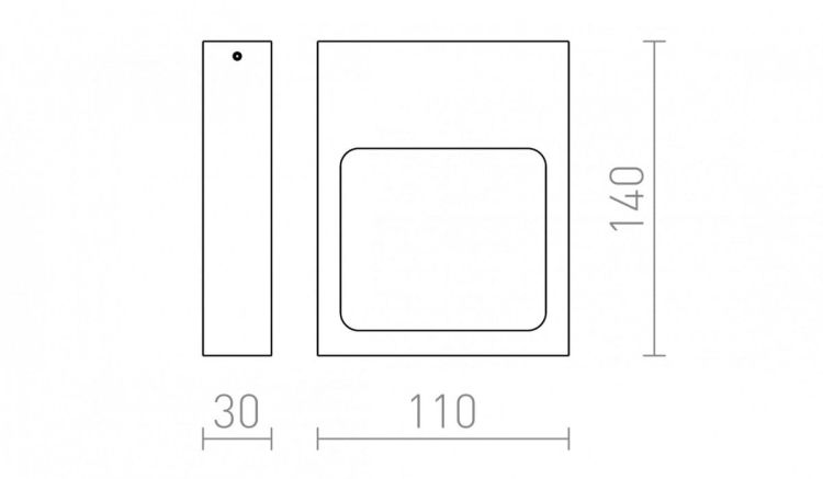LEA ścienna biała  230V LED 6W  3000K