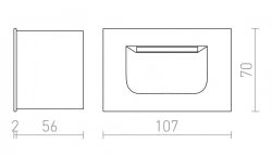 PER wpuszczana biała  230V LED 3W IP54  3000K