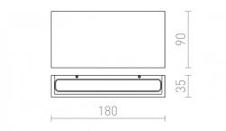 TORINO ścienna biała  230V LED 2x5W IP54  3000K