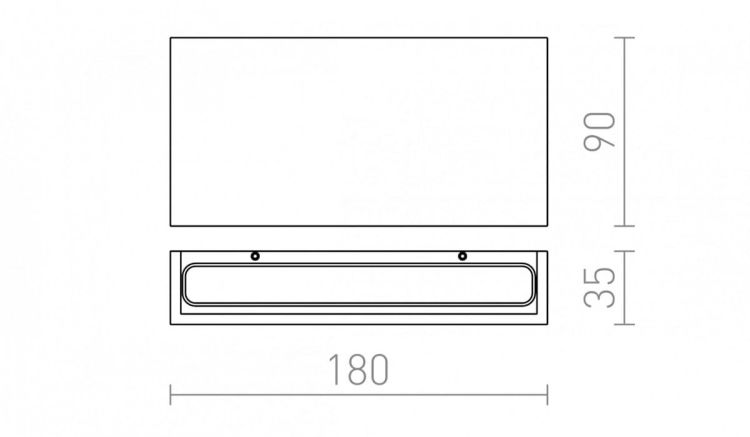 TORINO ścienna biała  230V LED 2x5W IP54  3000K