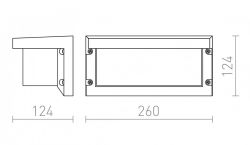 HIDE RC ścienna antracyt  230V E27 18W IP54