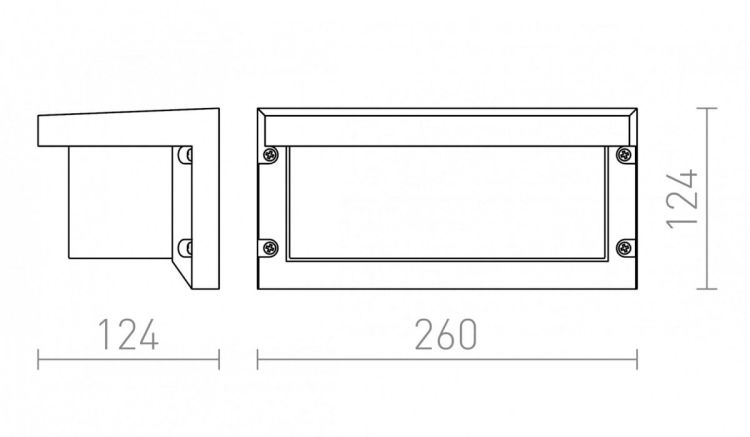 HIDE RC ścienna antracyt  230V E27 18W IP54
