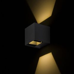 CARRE ścienna antracyt  230V LED 2x3W IP54  3000K