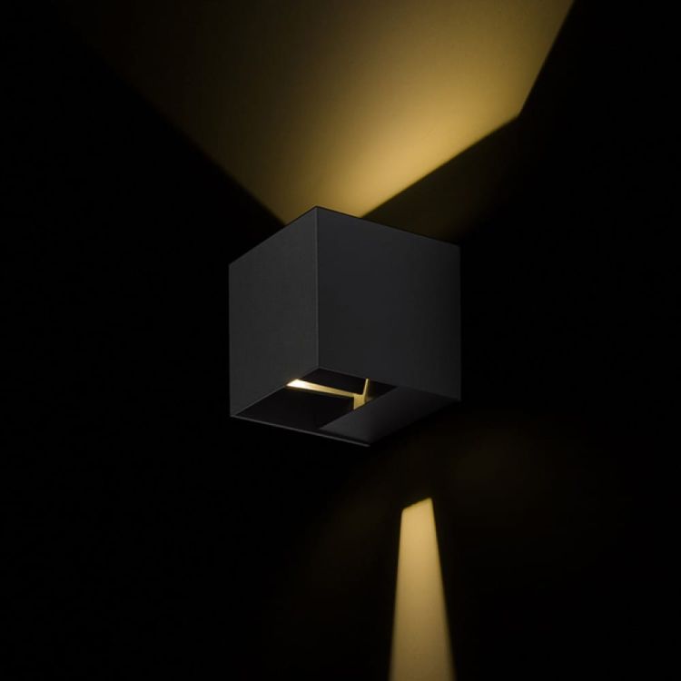 CARRE ścienna antracyt  230V LED 2x3W IP54  3000K