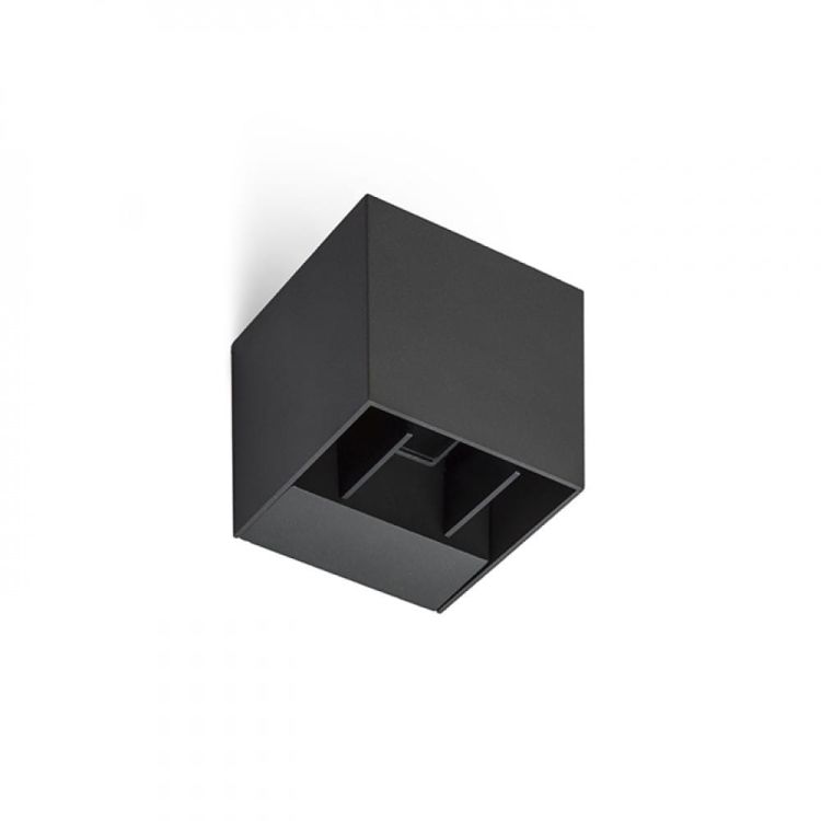 CARRE ścienna antracyt  230V LED 2x3W IP54  3000K