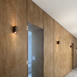 UKKO ścienna czarna  230V LED 2x3W 55° IP54  3000K