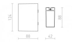 UKKO ścienna biała  230V LED 2x3W 55° IP54  3000K