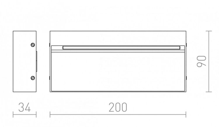AQILA RC ścienna biała  230V LED 6W IP54  3000K