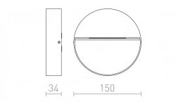 AQILA R ścienna biała  230V LED 6W IP54  3000K