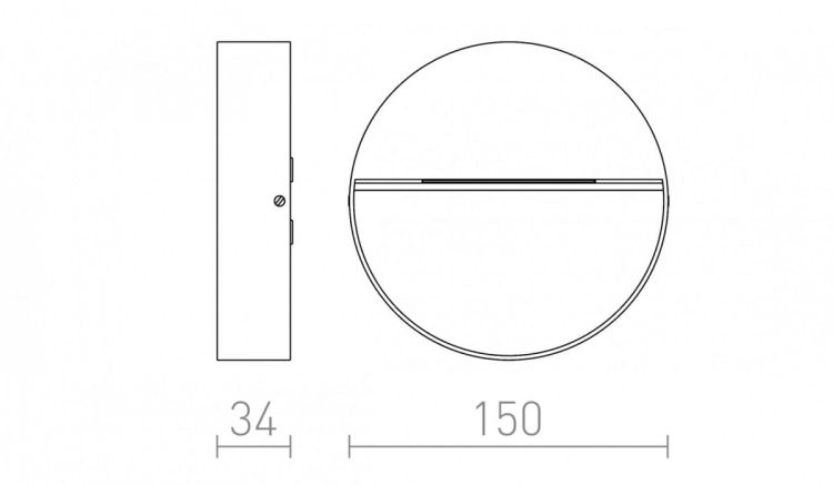 AQILA R ścienna biała  230V LED 6W IP54  3000K