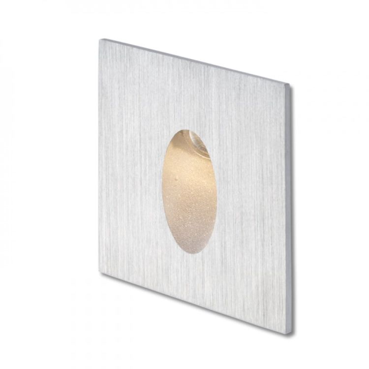 ELICA SQ wpuszczana  aluminium szczotkowane 230V LED 3W IP54  3000K