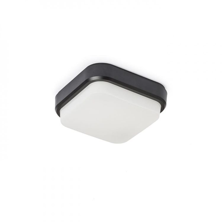 TARIS SQ 17 natynkowa czarna plastik 230V LED 8W IP54  3000K