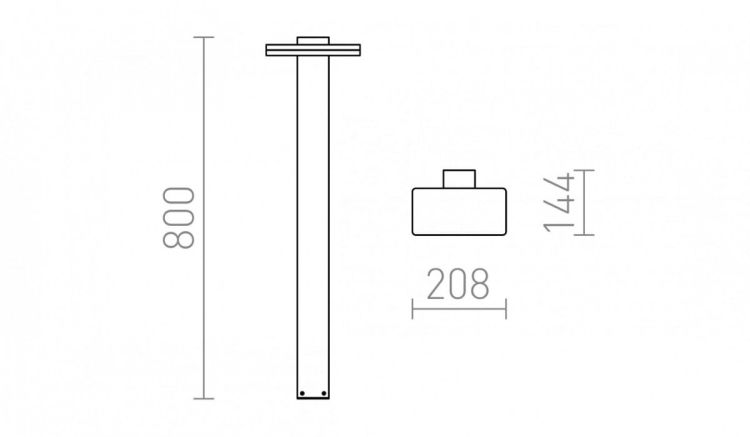 RINA podłogowa antracyt  230V LED 12W IP44  3000K