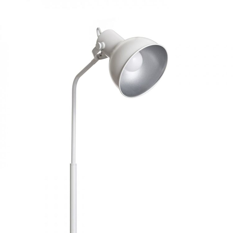 ROSITA podłogowa biała/srebrno-szara  230V E27 12W